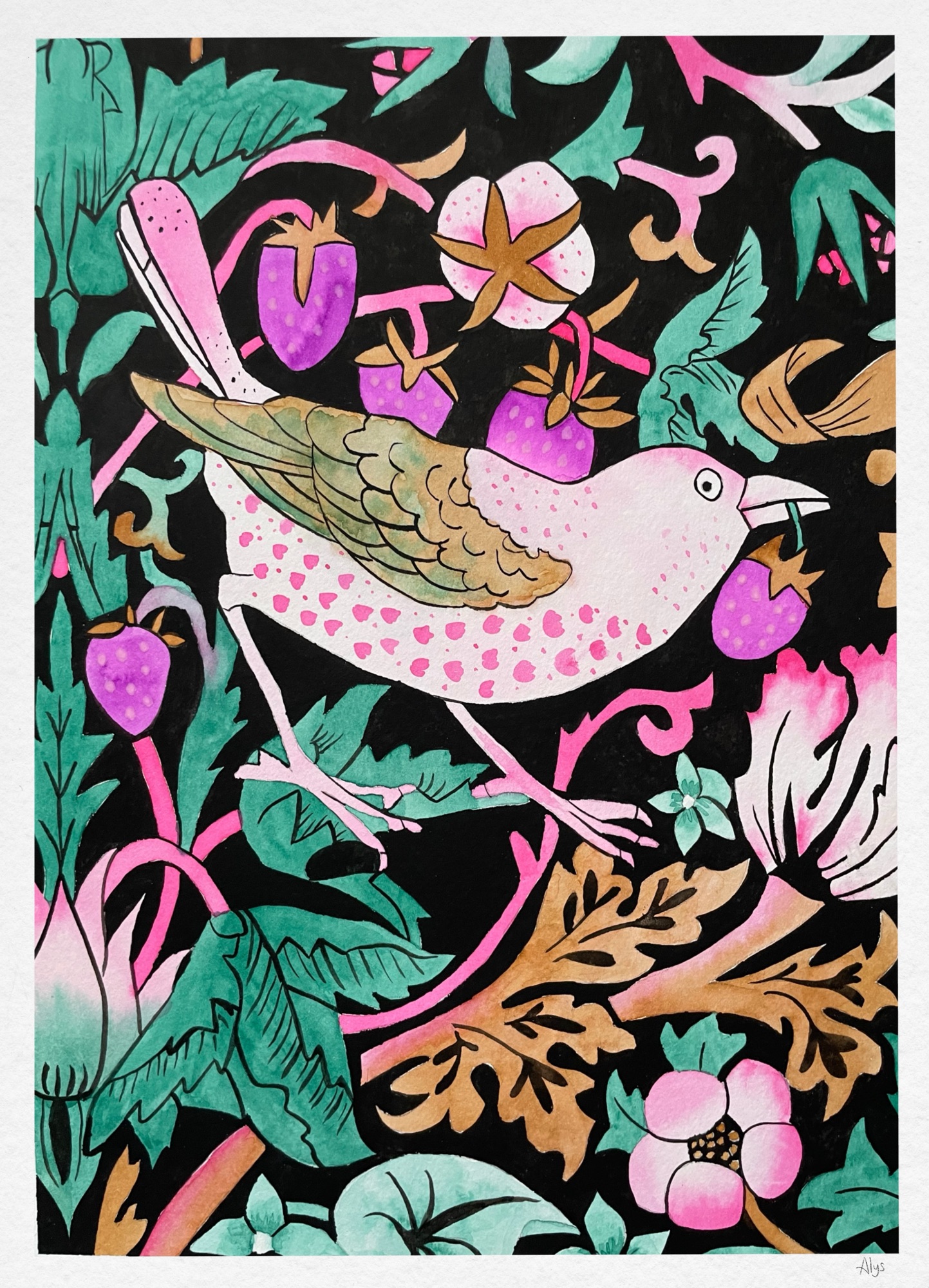 ✅ Strawberry Thieves Print